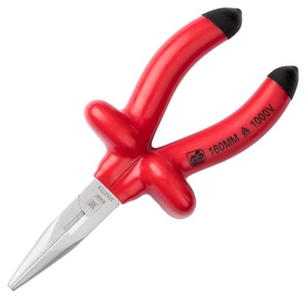 Длинногубцы прямые диэлектрические EKF Basic Master 160 мм 1000В VDE