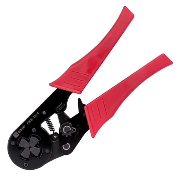 Пресс-клещи EKF ПКВ-16-4 для опрессовки наконечников НШВИ 4 - 16мм2 квадратный обжим Expert