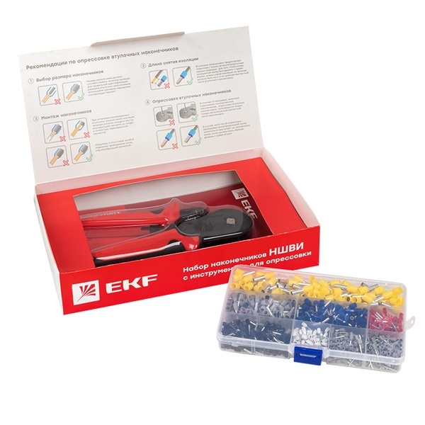 Набор НШВИ №6 EKF PROxima (0,5-6мм2) с инструментом ПКВ-6-4