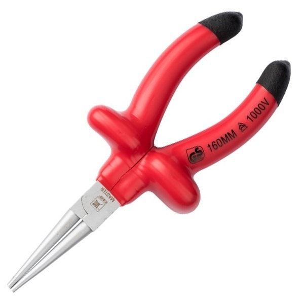 Круглогубцы прямые диэлектрические EKF Basic Master 160мм VDE 1000В