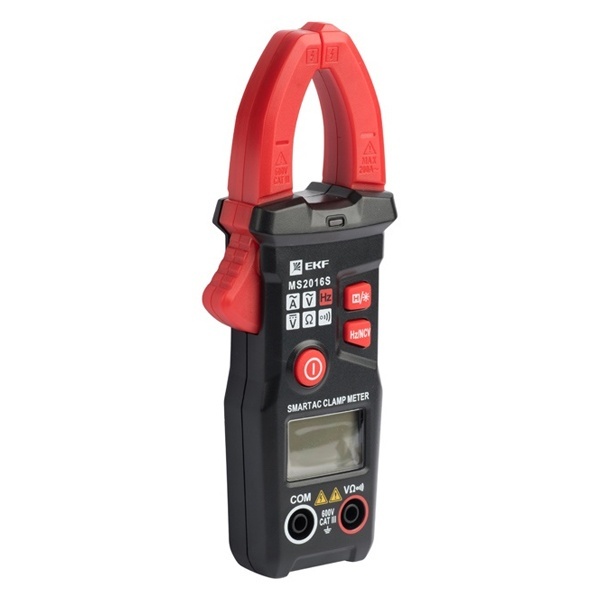 Токовые клещи цифровые EKF Expert MS2016S 20мм 6-200А
