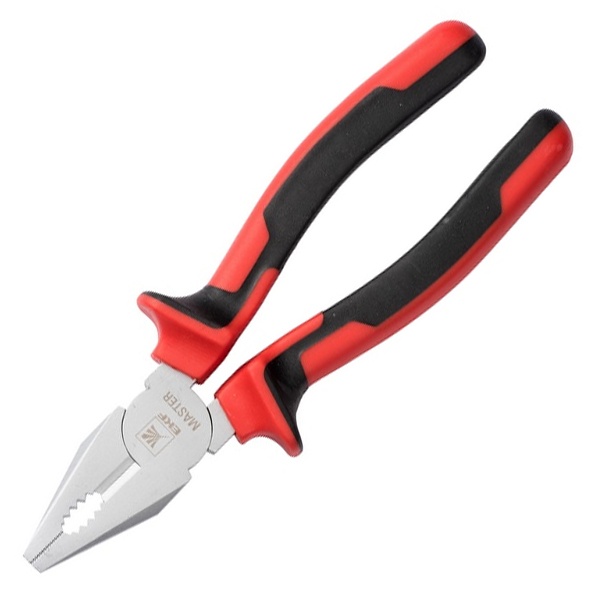 Пассатижи EKF Basic Master 180 мм с двухкомпонентными рукоятками