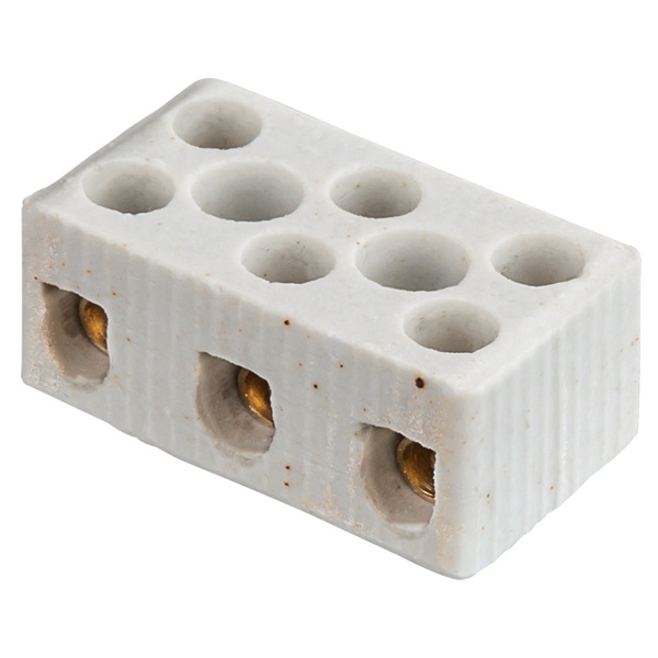 Колодка зажимная Navigator керамическая КЗВ NTB-HCR-3-35/WH 3 х (2,5-8,0) 35А 600В [уп. 20шт]