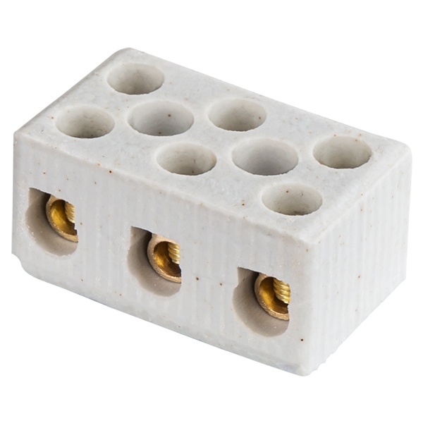 Колодка зажимная Navigator керамическая КЗВ NTB-HCR-3-41/WH 3 х (4,0-12,0) 41А 600В [уп. 20шт]