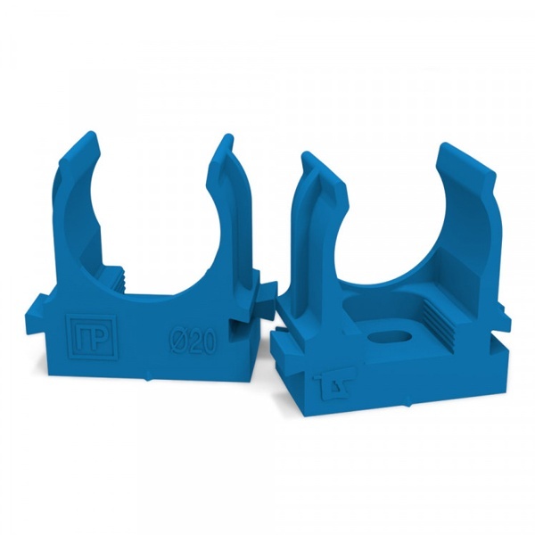 Крепеж-клипса Промрукав для труб под монтажный пистолет d20 [упак.100шт] синяя