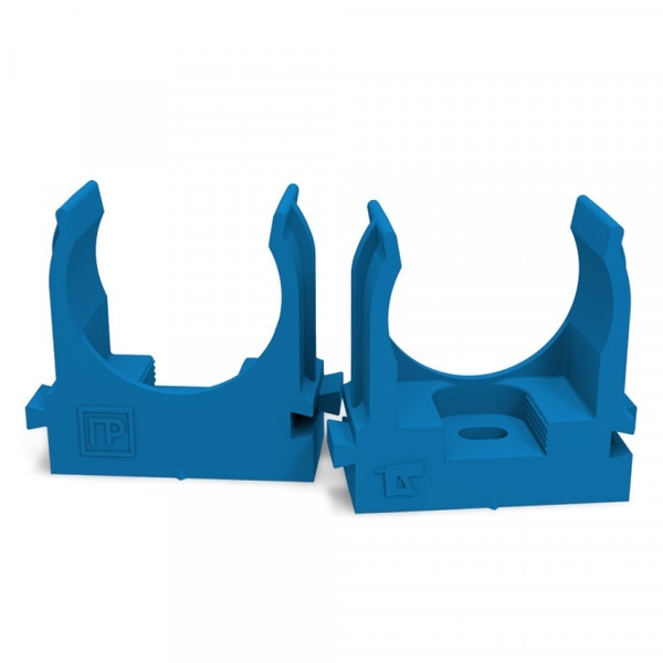 Крепеж-клипса Промрукав для труб под монтажный пистолет d32 [упак.25шт] синяя