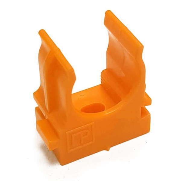 Крепеж-клипса Промрукав для труб под монтажный пистолет d32 [упак.25шт] оранжевая