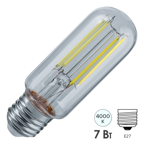 Лампа светодиодная Navigator NLL-F-T39-7-230-4K-E27-CL 7W 4000K 230V 800Lm