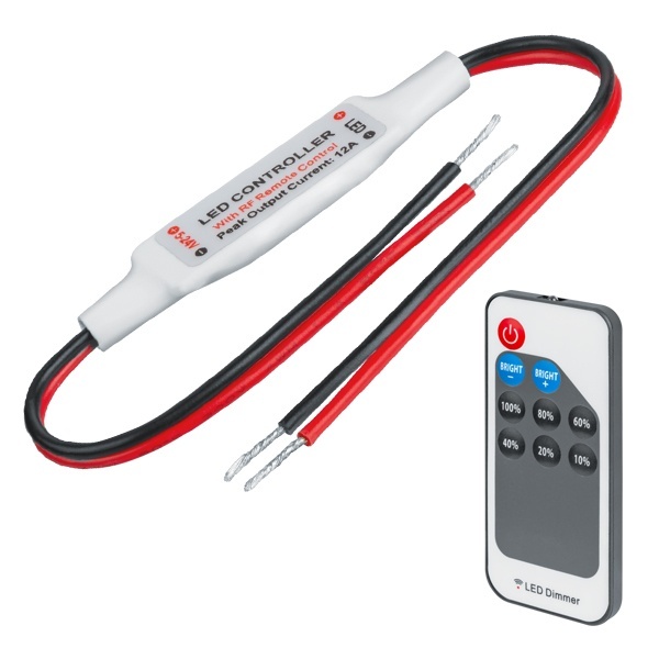 Диммер для светодиодной ленты Navigator 14 019 ND-01-DIMM-IP20-12V 72W 12V, 144W 24V DC5-24V