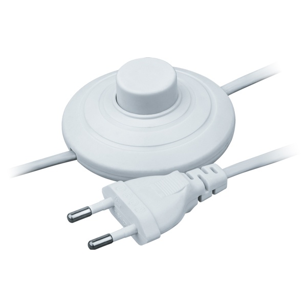 Шнур Navigator 61 600 NPS-FS01-170-2x0.5-WH 1.7м с выкл. белый