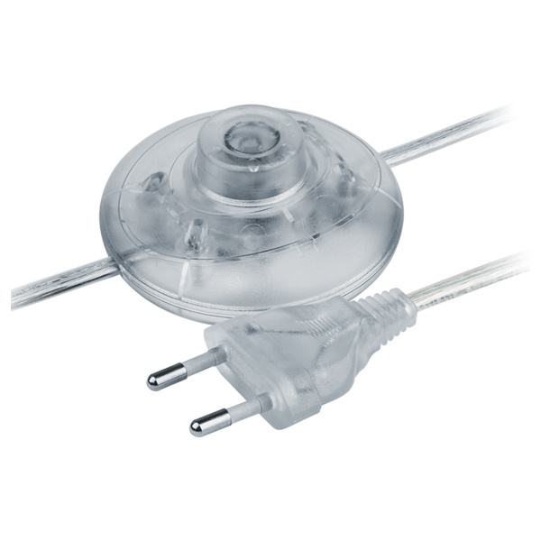 Шнур Navigator 61 719 NPS-FS01-170-2x0.5-TR 1.7м с выкл. прозрачный