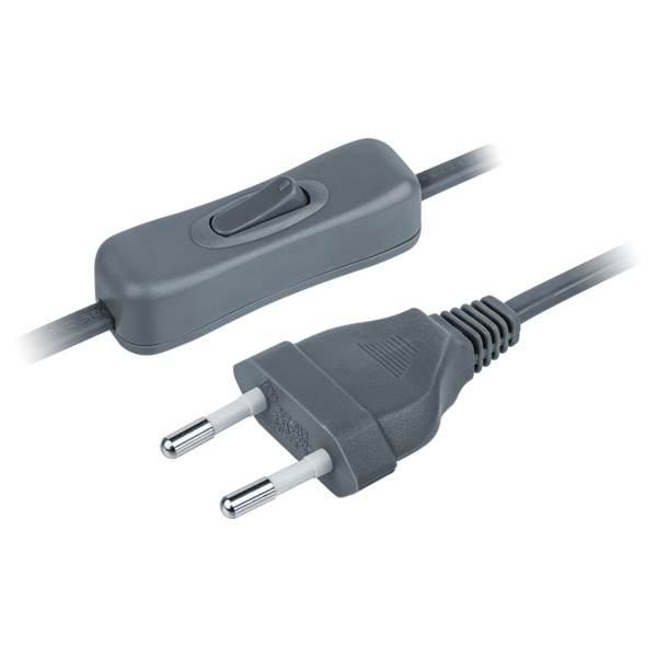 Шнур Navigator 61 722 NPS-FS-170-2x0.5-GR 1.7м с выкл. серый