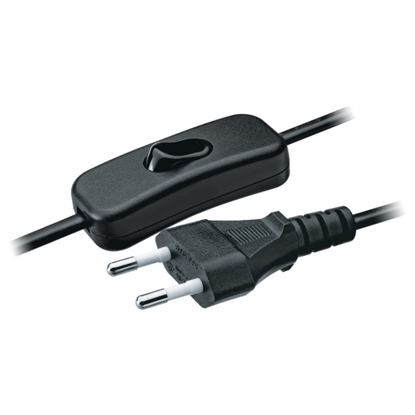 Шнур Navigator 94 668 NPS-FS-170-2x0.75-BL 1.7м с выкл. черный