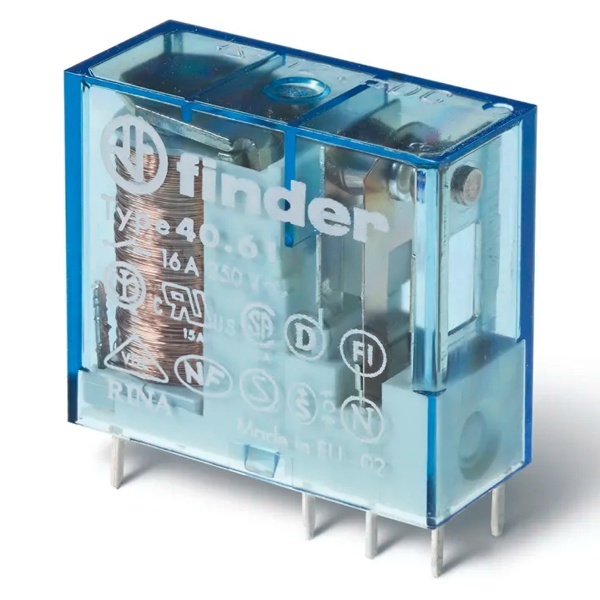 Миниатюрное реле Finder 1CO 16A AgCdO 24В DC