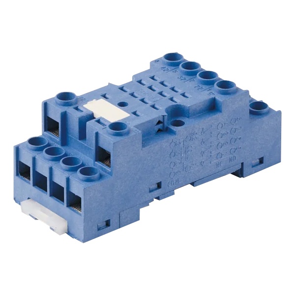 Розетка Finder с винтовыми клеммами (под шайбу) для реле 55.32, синий