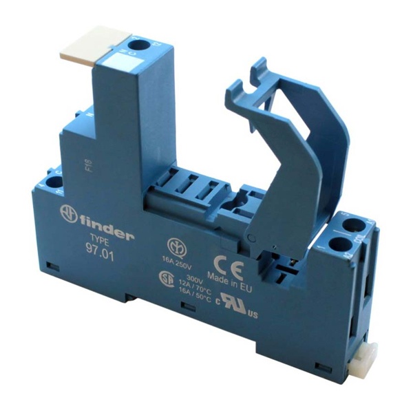 Розетка Finder с винтовыми клеммами для применения с реле 46,52, пластмассовая клипса