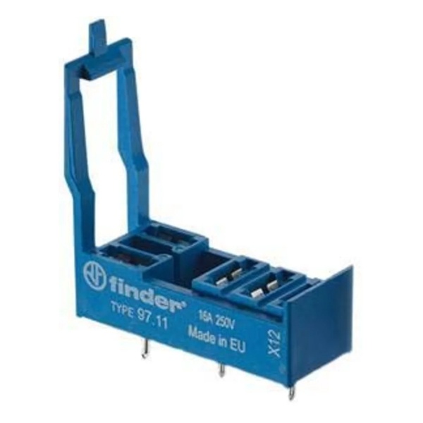 Розетка Finder для монтажа на плате для реле 46.61/46,52 в комплекте пластиковая клипса