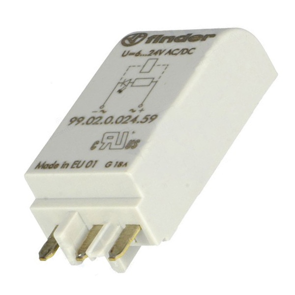 Модуль индикации и защиты Finder зеленый LED; 6...24В AC/DC