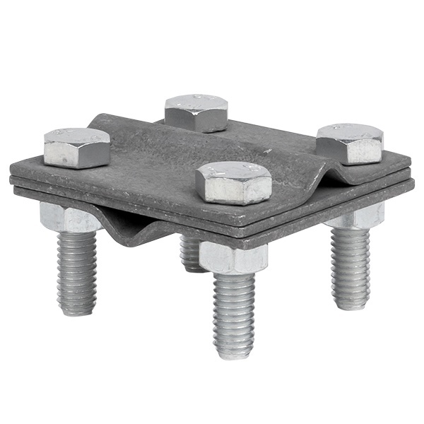 Зажим EKF PROxima крестовидный прут-прут (3 пластины 57x57мм) HZ