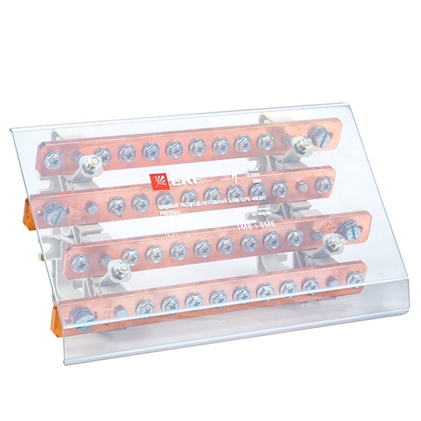 Шинный распределительный блок EKF ШРБ-400 1хМ8+9хМ6