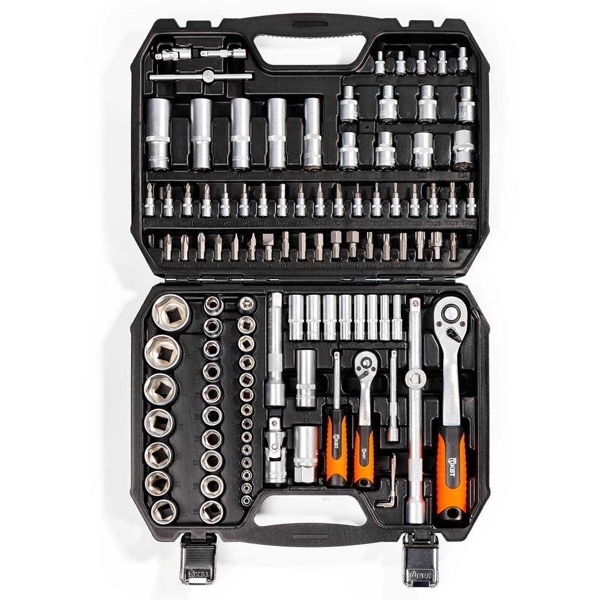 Набор автоинструмента КВТ 1/2’’ и 1/4’’, 110 предметов