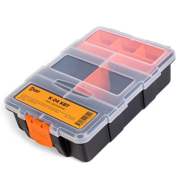Кейс-органайзер КВТ К-04 серия ПРОФИ с 5 отделениями и съемным модулем