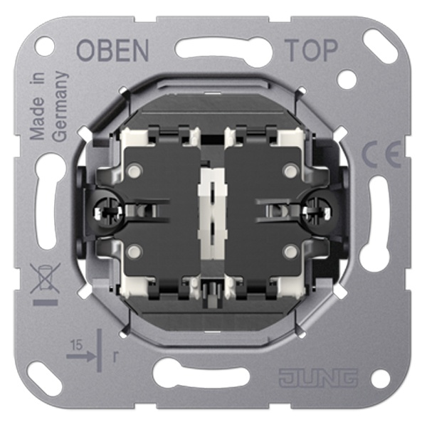 Механизм LS1912 Jung двухклавишный, для жалюзи(механическая блокировка) кнопочного типа серии