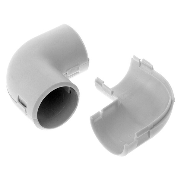 Угловой соединитель Промрукав для труб 20 мм разборный серый [50шт/уп]