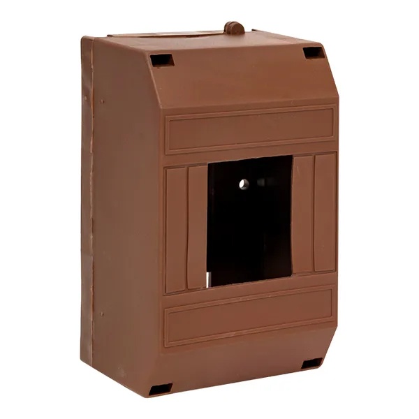 Бокс пластиковый накладной EKF PROxima КМПН 1/4 4 модуля,темное дерево