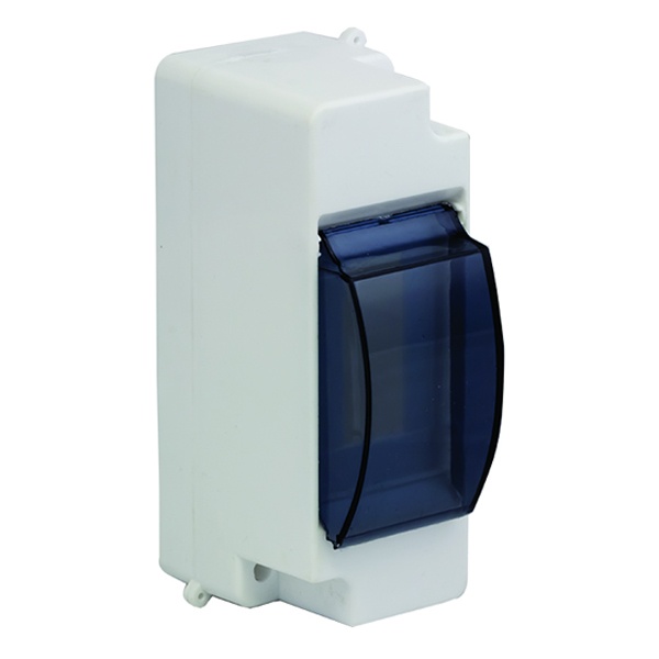 Бокс пластиковый накладной EKF PROxima КМПН 1/2 2 модуля с дверцей, белый