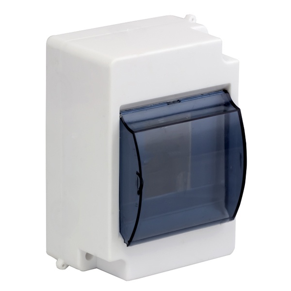 Бокс пластиковый накладной EKF PROxima КМПН 1/4 4 модуля с дверцей, белый