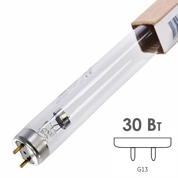 Лампа бактерицидная TDM UVC G30 T8 30W G13 L895mm специальная безозоновая