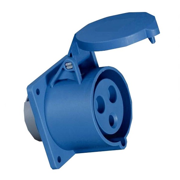 Розетка стационарная внутренняя угловая EKF PROxima 413 2Р+РЕ 16А 220В IP44