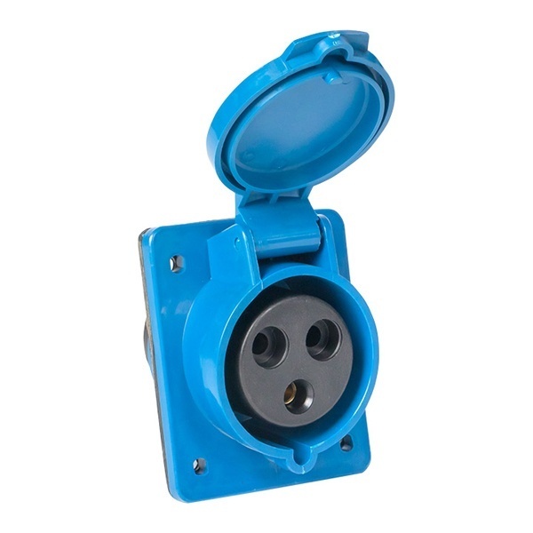 Розетка стационарная внутренняя угловая EKF PROxima 423 2Р+РЕ 32А 220В IP44