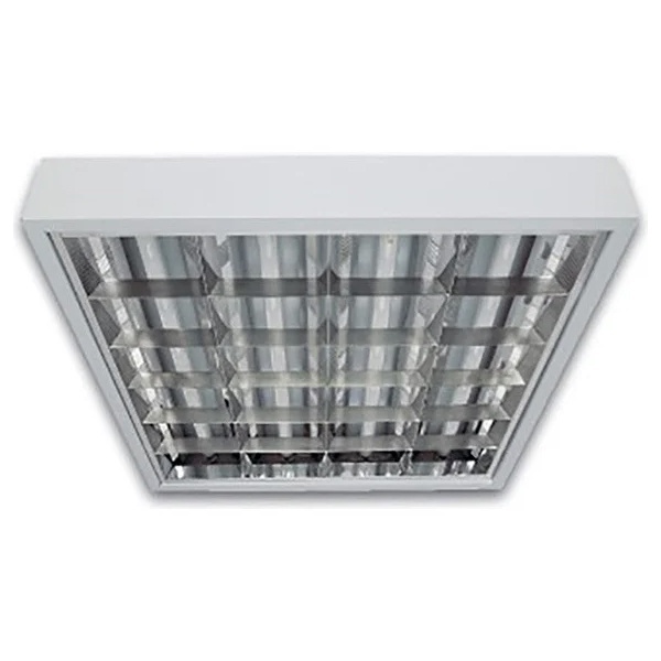 Светильник люминесцентный ЛПO 4х18-CSVT накладной с зеркальным растром с ЭПРА