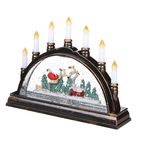 Декоративный светильник Подсвечник с эффектом снегопада