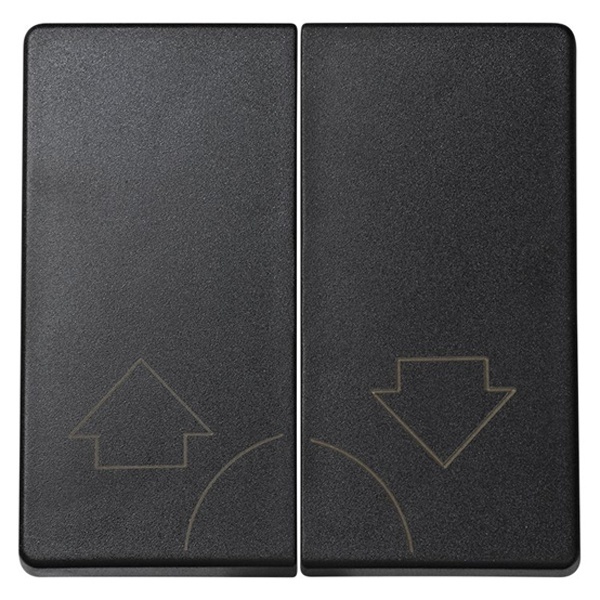 Клавиша (2шт) на выключатель Simon 73 Loft для управления жалюзи с пиктограммой Стрелка, графит