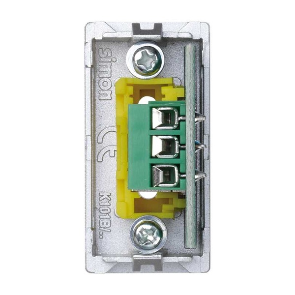 Плата Simon K45 с 2-мя разъёмами RCA (черный, красный), винты, 22,5х45мм, алюминий