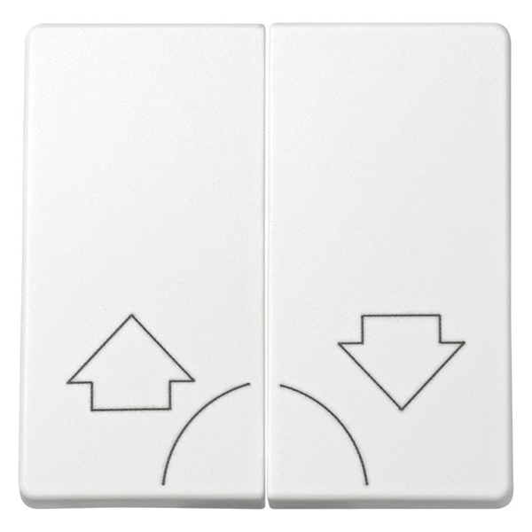 Клавиша (2шт) на выключатель Simon 73 Loft для управления жалюзи с пиктограммой Стрелка, белый