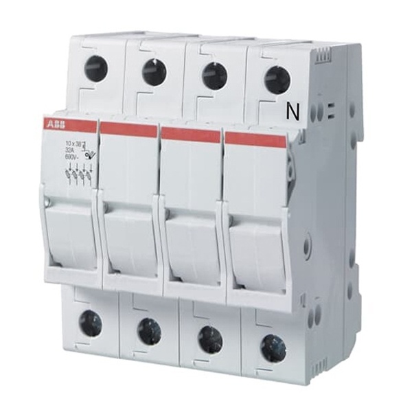Рубильник модульный ABB 3П+Н под предохранители E9F10 (10,3 х 38мм) E93N/32 (выключатель нагрузки)