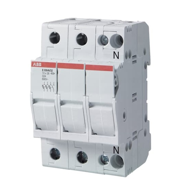 Рубильник модульный ABB 3П+Н под предохранители E9F10 (10,3 х 38мм) E93hN/32 (выключатель нагрузки)
