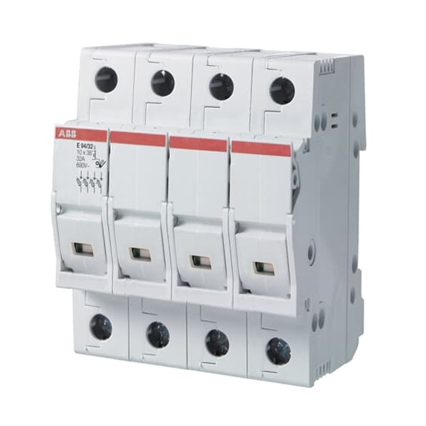 Рубильник модульный ABB 4П под предохранители E9F10 (10,3 х 38мм) с индикацией E94/32s (выключатель нагрузки)