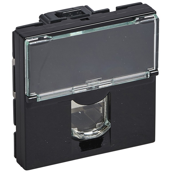 Розетка RJ45 Legrand Mosaic кат.6 STP 2М черный