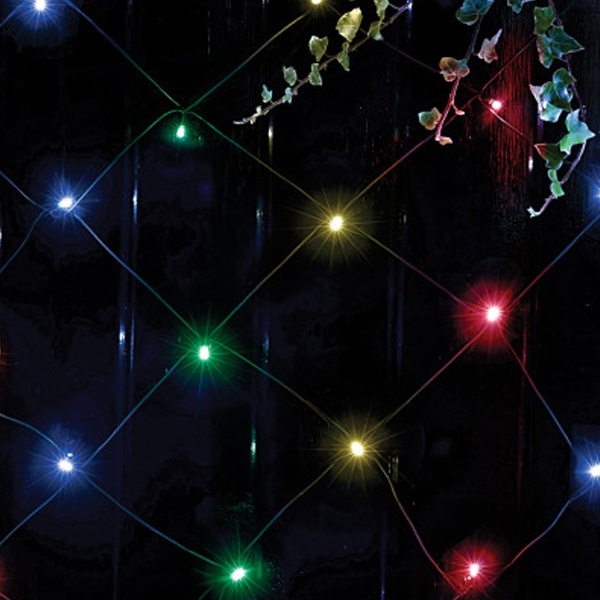 Садовая гирлянда ЭРА 150 LED на солнечной батарее мультиколор 2х1,35 м ERAUF024-16