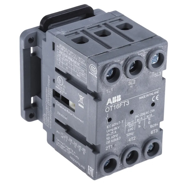 Рубильник ABB OT16FT3 до 16А 3х-полюсный дверного монтажа (без ручки) (выключатель нагрузки)