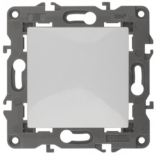 Выключатель кнопочный ЭРА 10АХ-250В IP20 Elegance белый 14-1111-01