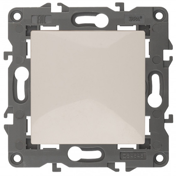Выключатель кнопочный ЭРА 10АХ-250В IP20 Elegance слоновая кость 14-1111-02 (бежевый)