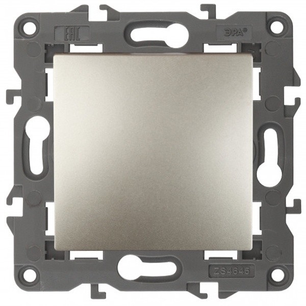 Выключатель кнопочный ЭРА 10АХ-250В IP20 Elegance шампань 14-1111-04