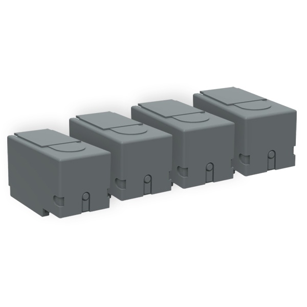 Клеммные крышки ABB OTS250G1S/4 комплект 4 штуки короткие серые для рубильников ОТ160EV...250E