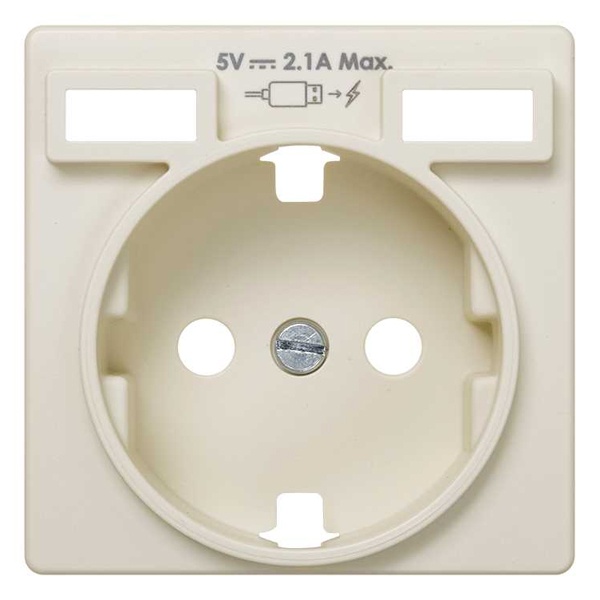 Накладка Simon 82 для розетки Schuko с зарядным устройством 2хUSB тип А, слоновая кость (бежевый)